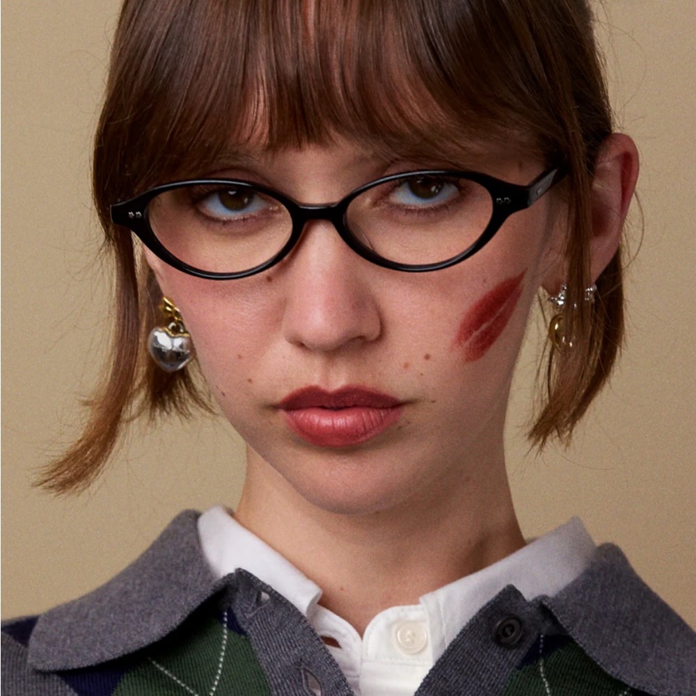 Bonnie Clyde Small Talk Black, Clear glasses